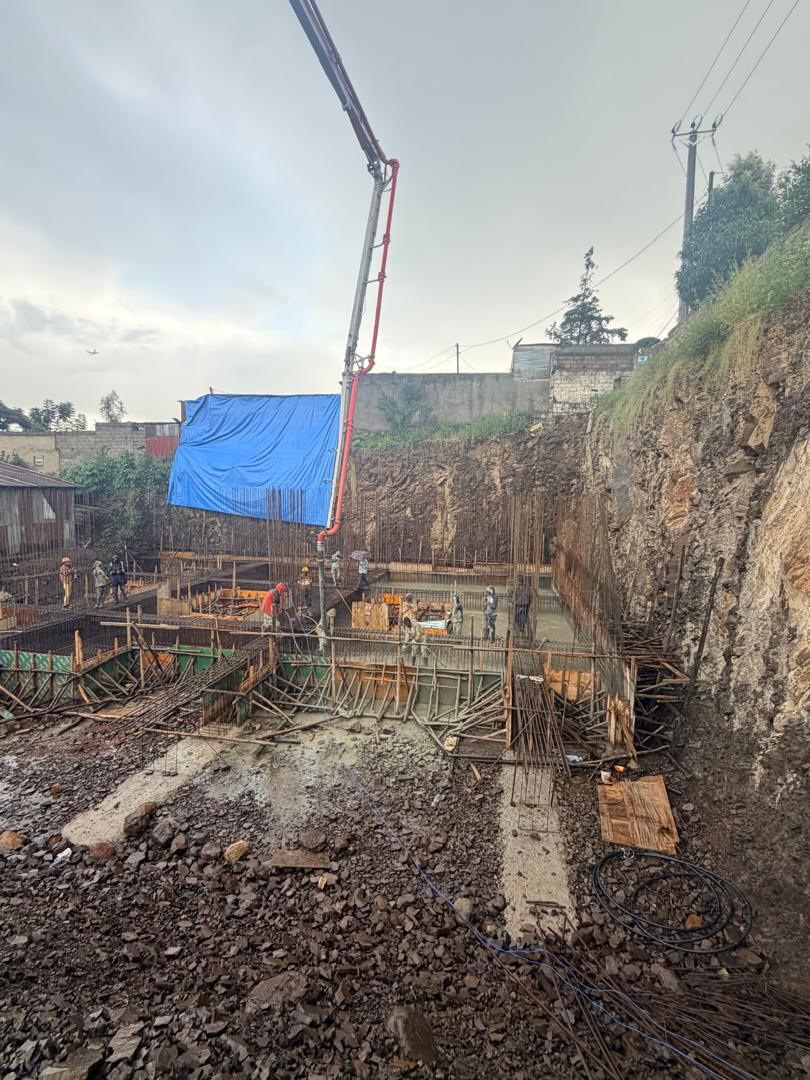 Basement construction progress